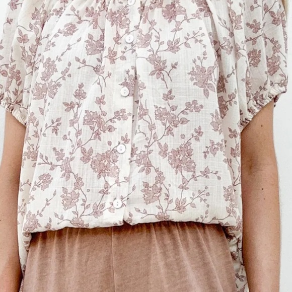 FLORAL TOILE PATTERN button down blouse! Stunning!!!! Like new!! L - Picture 4 of 6